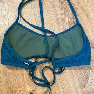 Jolyn Teal/Olive Bikini Top